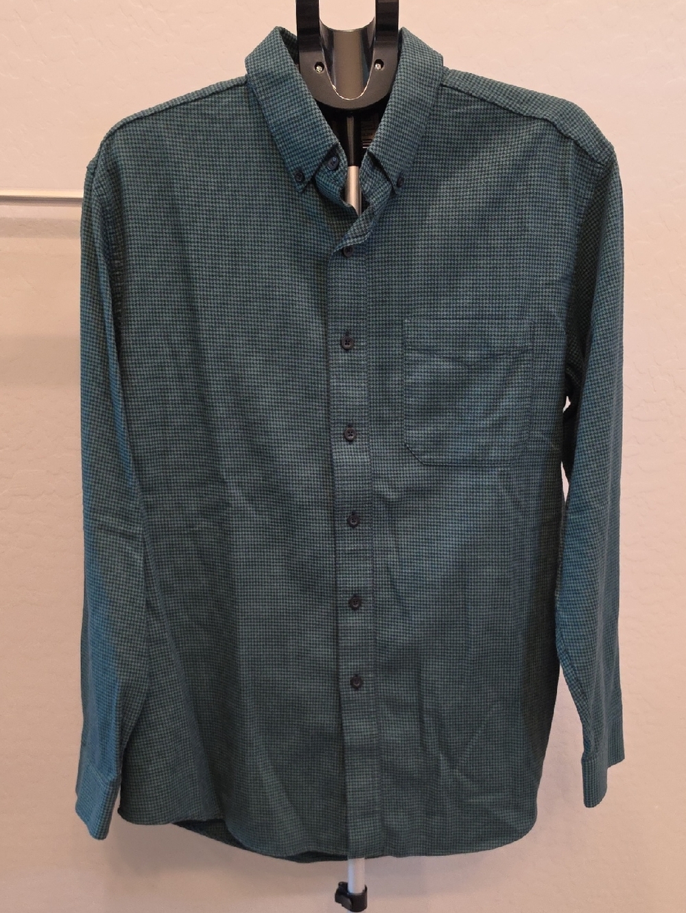 L.L. Bean Teal Casual Button-Down Shirt